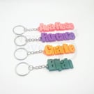 Personalised Name Keychain - 3D Printed, Modern Style