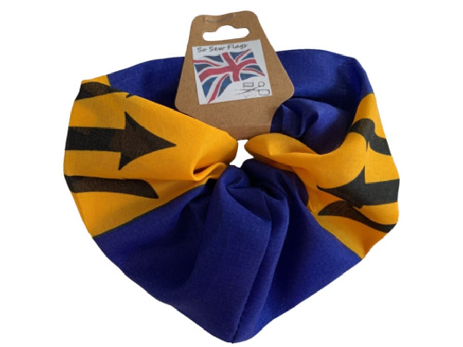 Barbados Barbadian Flag Hair Scrunchie Scrunchies Accessory Band Elastic