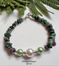 Ruby Zoisite & Shell Pearl Bracelet  - Image 1
