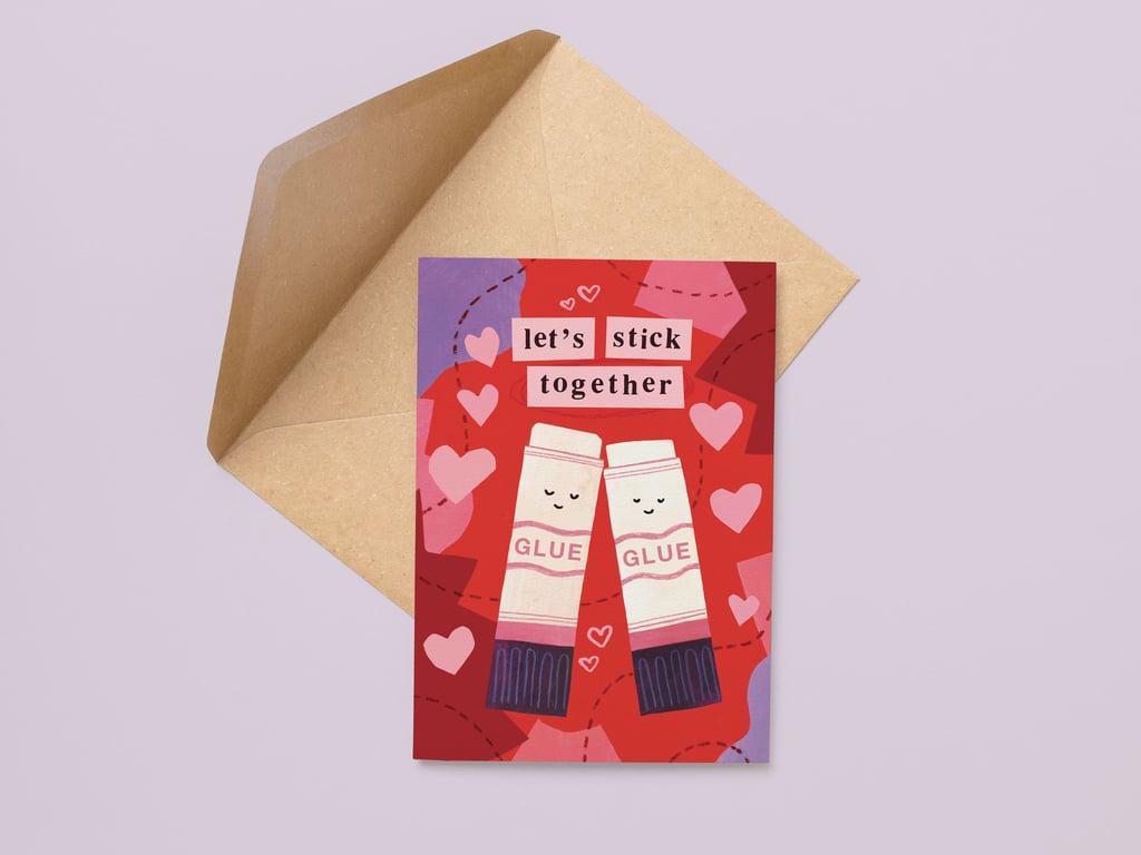 Arts and Crafts Range – Let's Stick Together – A6 Card