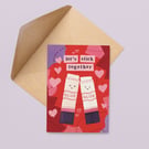 Arts and Crafts Range – Let's Stick Together – A6 Card