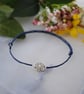 Friendship Bracelet-silver flower - Image 2