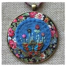 Liberty fabric felt charm hanging decoration