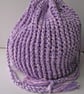 String Market Bag, Pink Lilac Cotton, Handmade