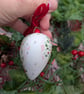 Toadstool ceramic heart Christmas bauble - Image 4
