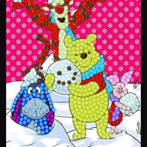 Pooh and friends xmas crystal art card kit.