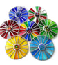 Green Suncatcher Stained Glass Handmade Colour Wheel Handmade - Image 8