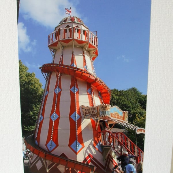 Photographic greetings card of a Pepper Pot Helter Skelter 