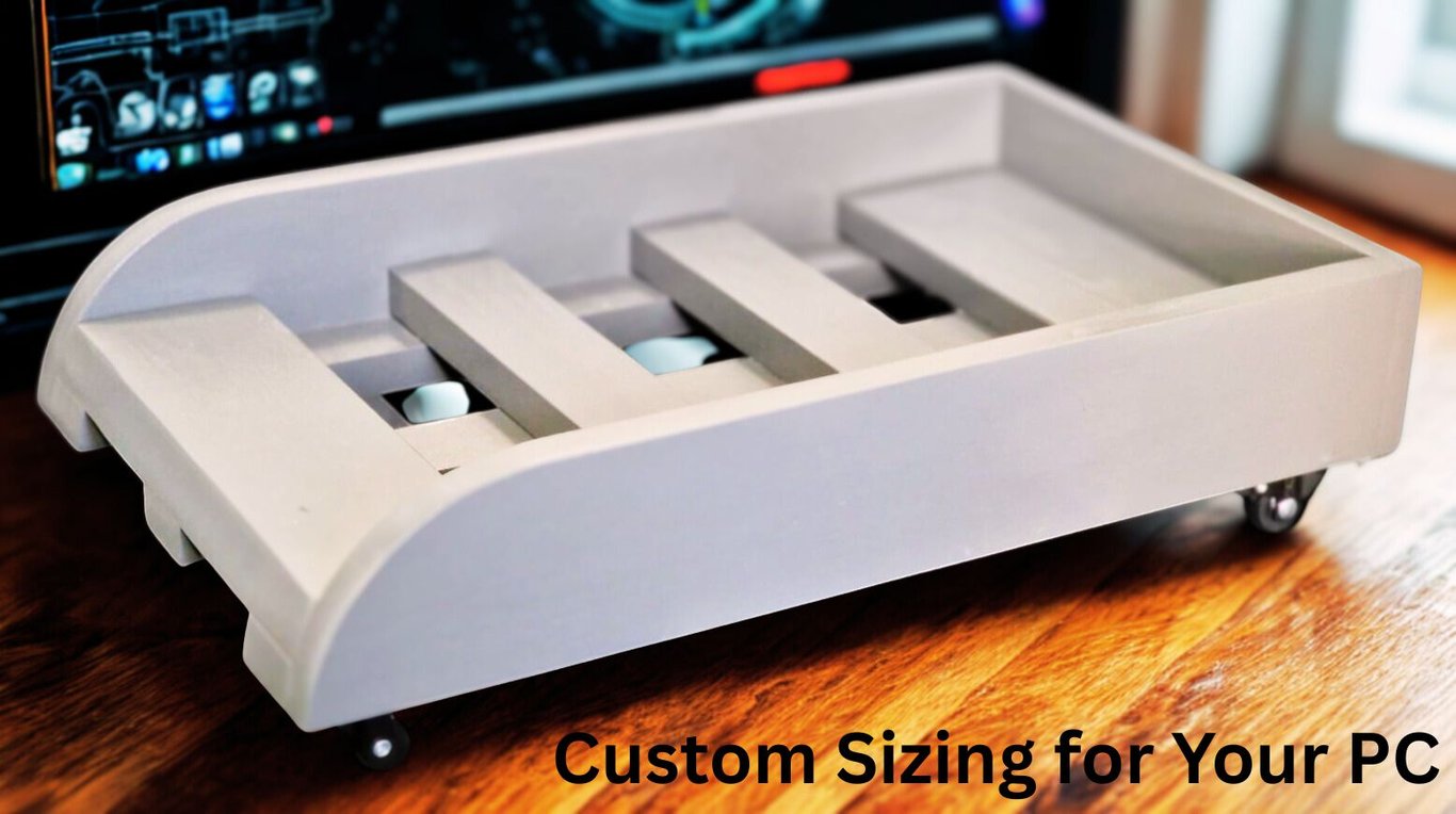 Handmade Solid Wood Computer PC Tower Stand