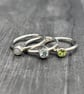 Birthstones Silver Stack Ring, Sterling Silver Stack Ring, customised stack ring - Image 4