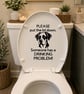 Funny Dog Toilet Lid Decal – 'Put the Lid Down' Pet Drinking Joke