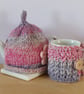Knitted Tea Cosy and Crocheted Mug Cosy Set - Image 8