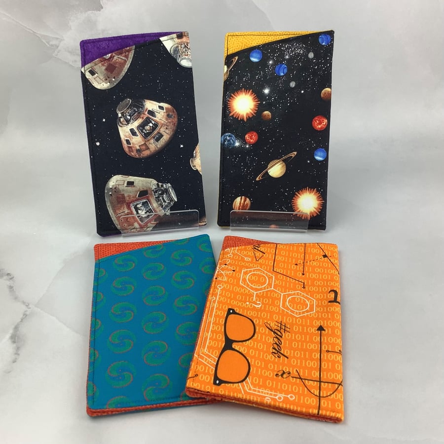 Space handmade phone case, Science sunglasses case, Options
