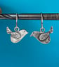 Little silver bird earrings - Image 4