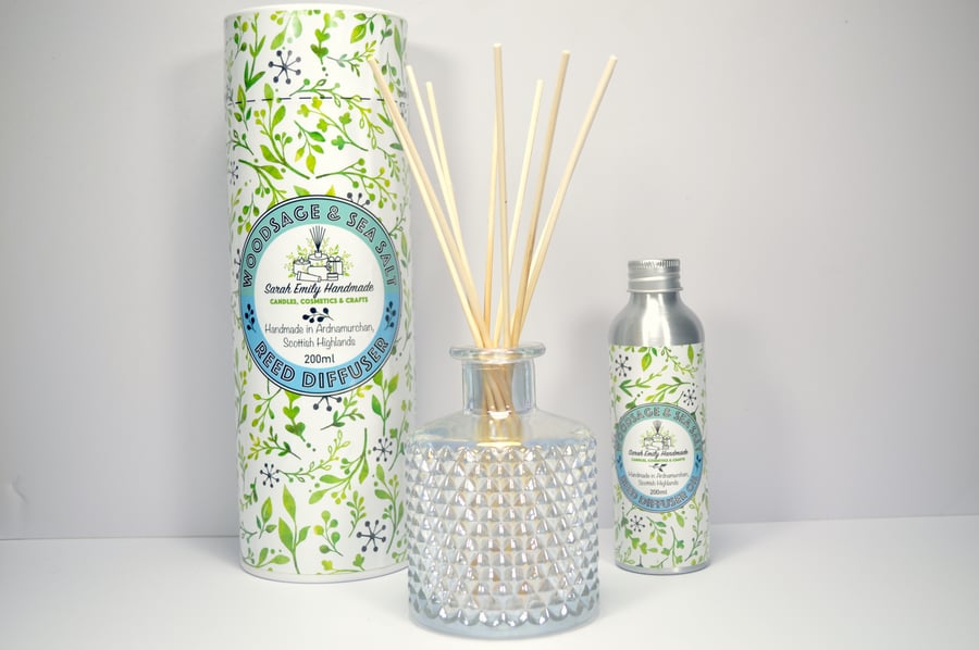 Woodsage & Sea Salt Reed Diffuser Folksy
