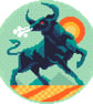 010E - Taurus - Horoscope - Zodiac Series - Cross Stitch Pattern - Image 2