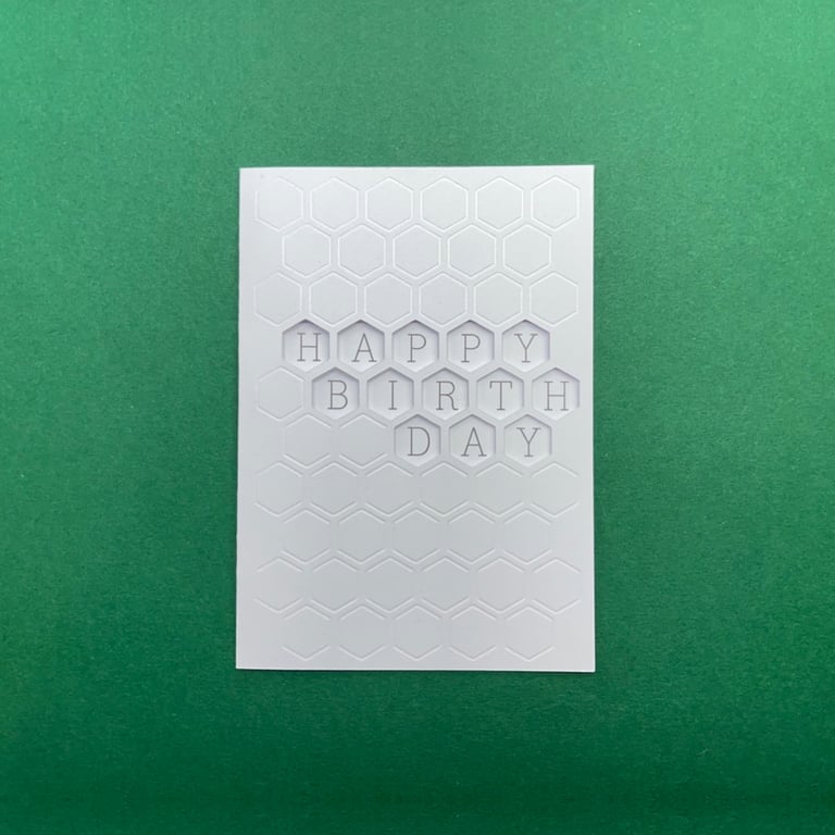 Birthday Card, Hexagons