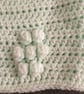 Matching ladies and baby green crocheted hats with detachable faux fur pompoms  - Image 4