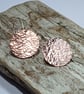 Hammered Copper Disc Earrings (ERCUDGDC1) - UK Free Post - Image 4