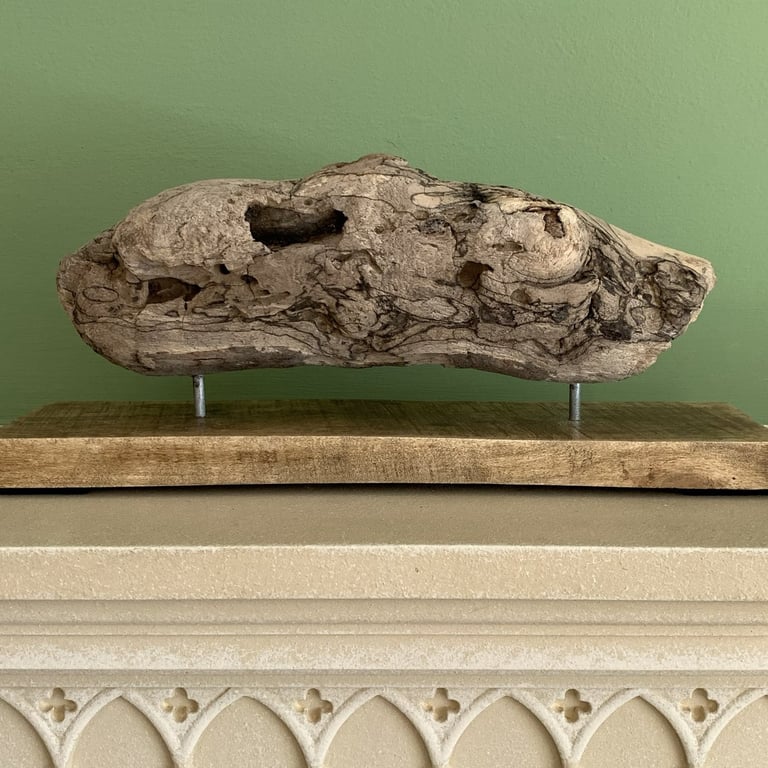 Handmade Driftwood Unique Sculpture  Modern Abstract Original Coastal Art Decor
