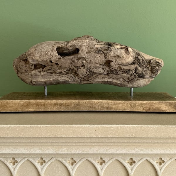 Handmade Driftwood Unique Sculpture  Modern Abstract Original Coastal Art Decor
