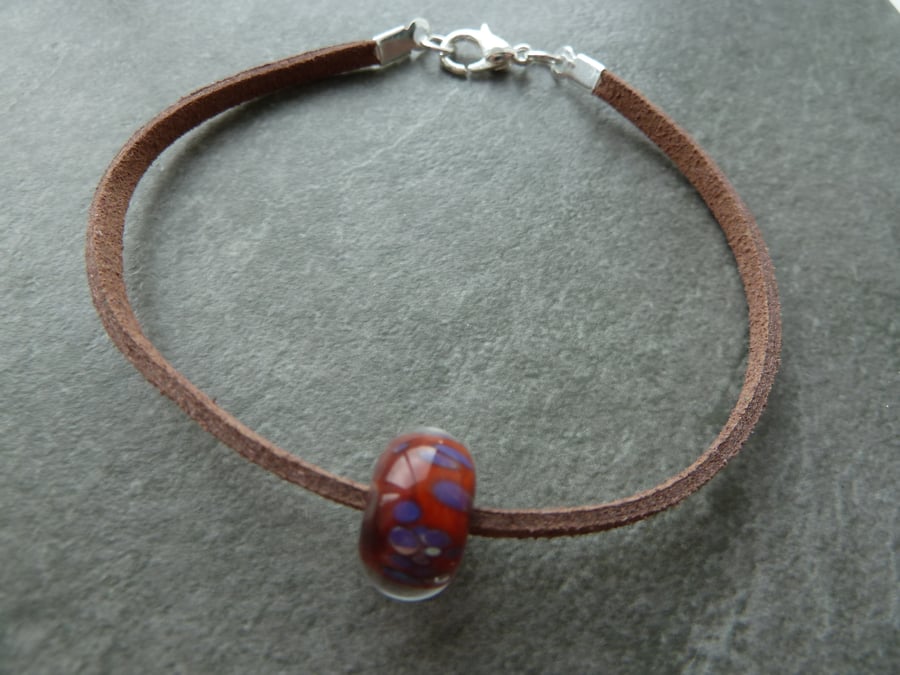 brown faux suede bracelet