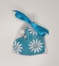 Turquoise floral heart, clay hanging decoration, gift for Mother's day  - Image 8