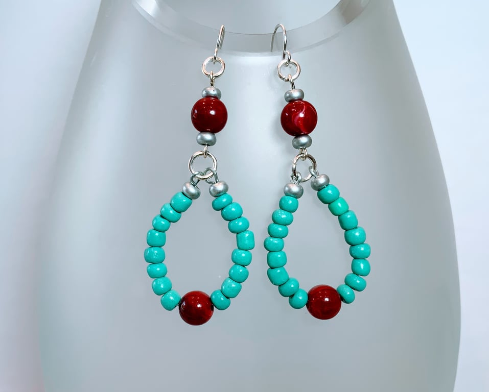 Beaded Loop Earrings