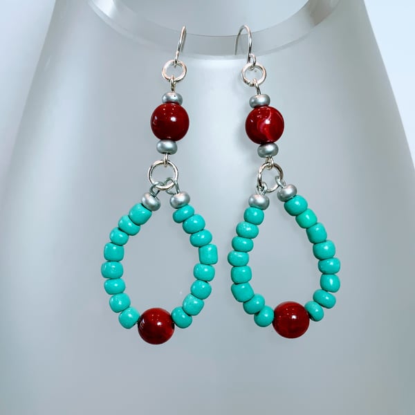 Beaded Loop Earrings