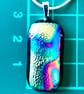 Thin Colour Bursts Dichroic Fused Glass Pendant Necklace  - Image 2