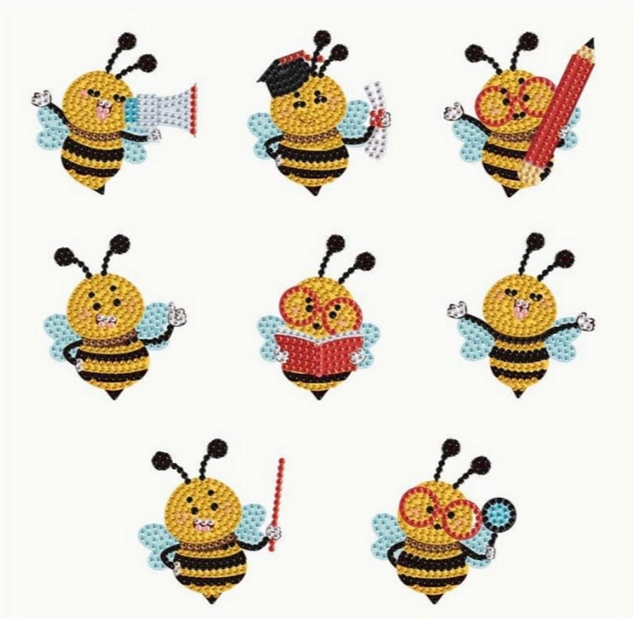 Bee Magnets, DIY Diamond Magnet Kit for Beginners Arts, Refrigerator Stickers Ma