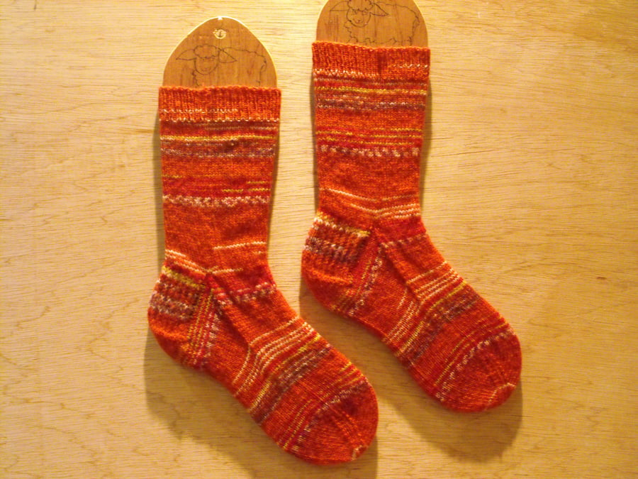 Hand knitted socks MEDIUM size 6-7