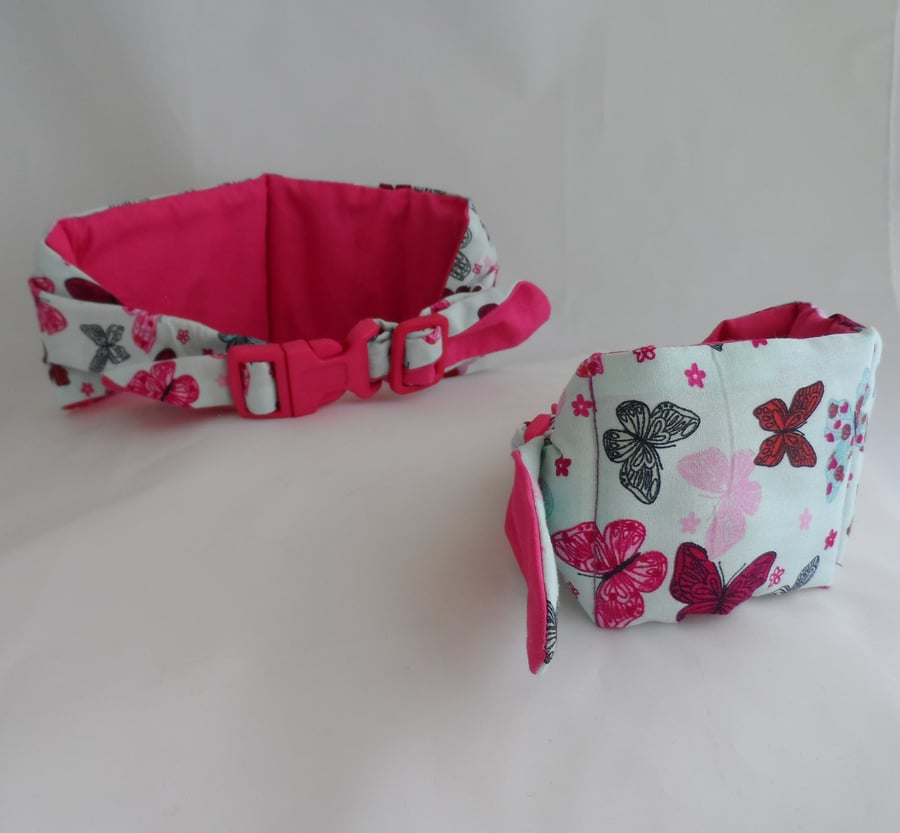Small Koolneck Cooling Collar - adjustable between 10-13 inches - Butterflies
