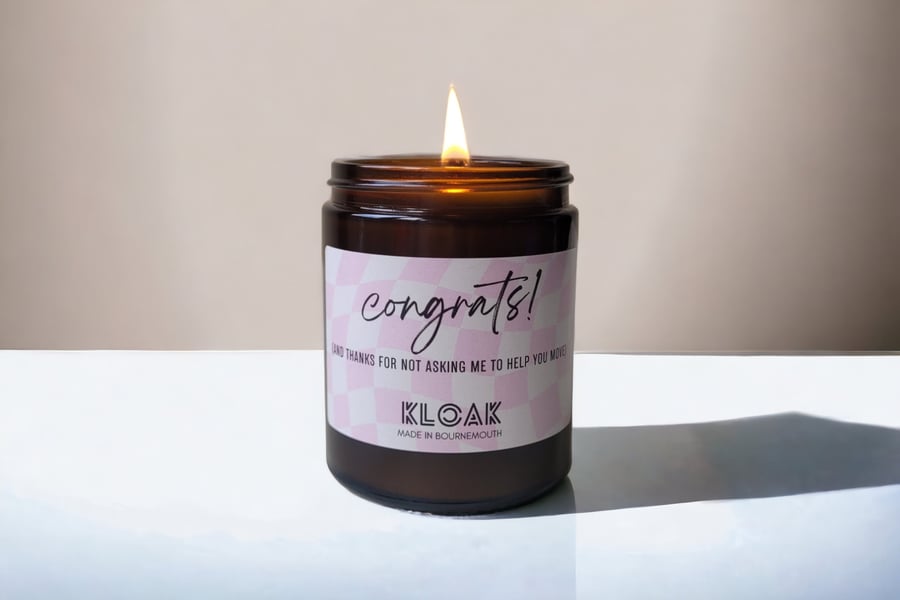 Congrats on your New Home! Funny Candle for a Housewarming Gift