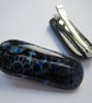 One glass crocodile hair clip - ocean steampunk