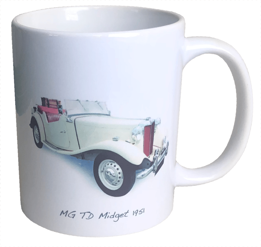 MG TD Midget 1951 - 11oz Ceramic Mug for the Post War MG fan