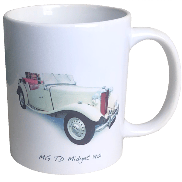 MG TD Midget 1951 - 11oz Ceramic Mug for the Post War MG fan