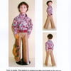 Sewing Pattern for Paul or Ken doll. 1970's Flared Trousers and Shirt