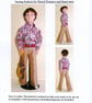 Sewing Pattern for Paul or Ken doll. 1970's Flared Trousers and Shirt