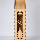 Christmas Wine Bottle Gift Box – Wooden Wine Carrier – Christmas Gift