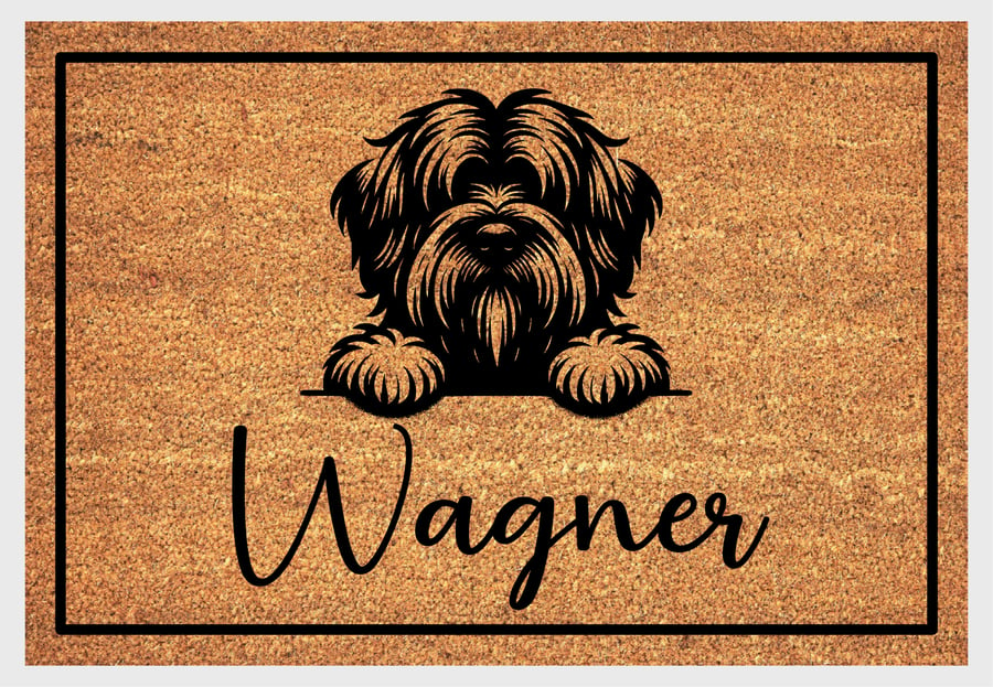 Briard Dog Door Mat - Personalised Briard Welcome Mat - 3 Sizes