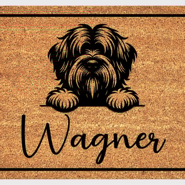 Briard Dog Door Mat - Personalised Briard Welcome Mat - 3 Sizes