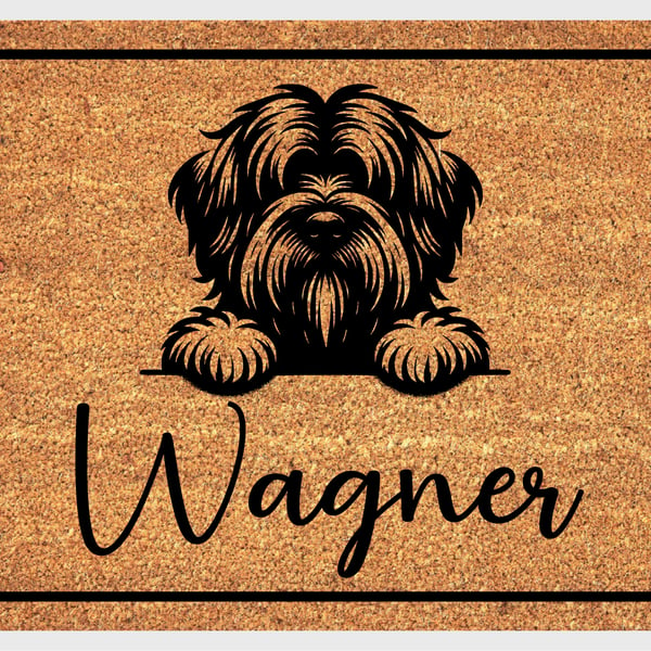 Briard Dog Door Mat - Personalised Briard Welcome Mat - 3 Sizes