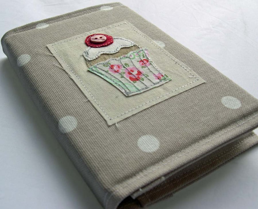 Textile Cupcake 2015 Diary  in Beige Polka Dot