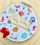 Personalised Cat Christmas Hoop Ornament - Rainbow Paw Fabric Keepsake - Image 4