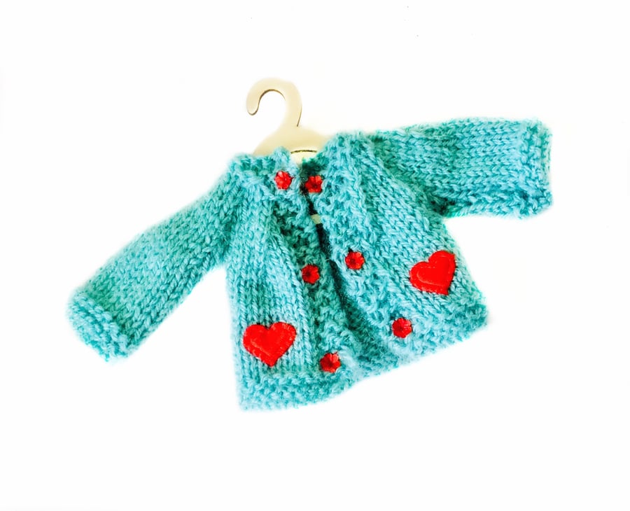 Reserved for Jane - Hearts and Flowers Cardigan 