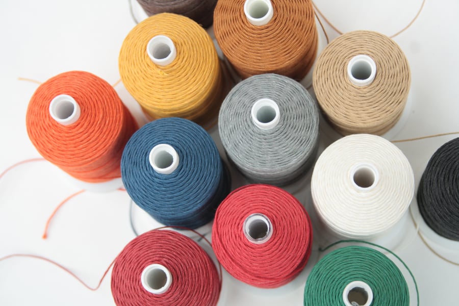 English Linen Thread, 3-ply, Coloured Bookbinding Thread, Leather Sewing