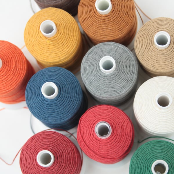 English Linen Thread, 3-ply, Coloured Bookbinding Thread, Leather Sewing