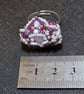 Pink White Glass Adjustable Ring  - Image 2