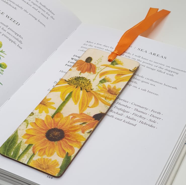 Sunflowers wooden bookmark, sunflower decoupage... - Folksy